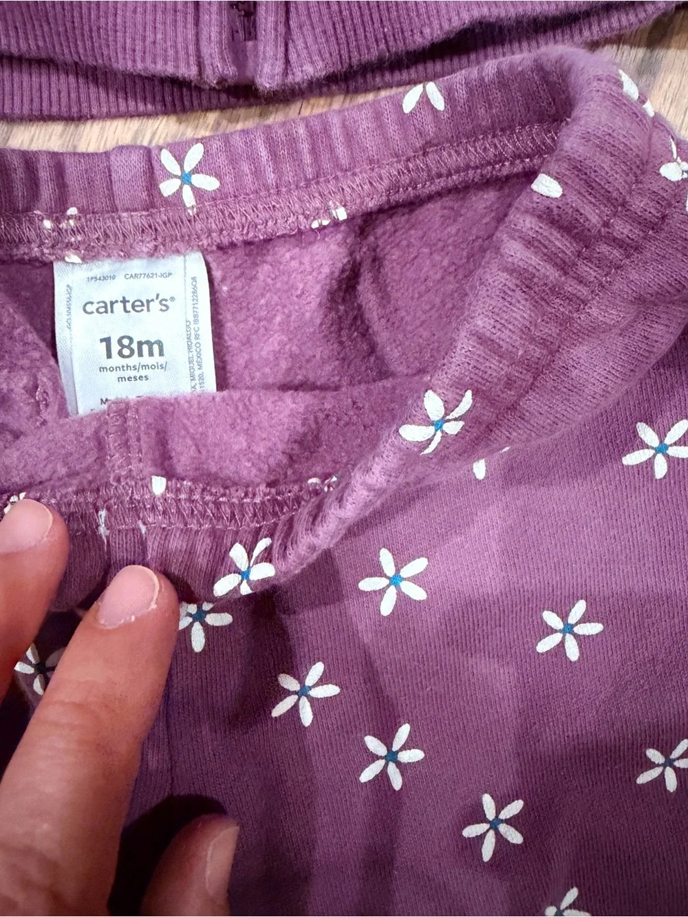 Carter’s baby girl flower sweat outfit